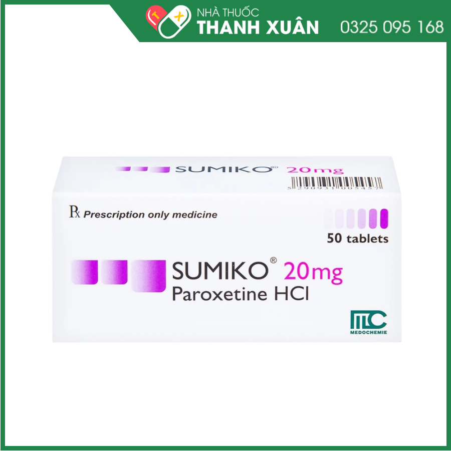 Sumiko 20mg điều trị bệnh trầm cảm nặng và rối loạn lo âu